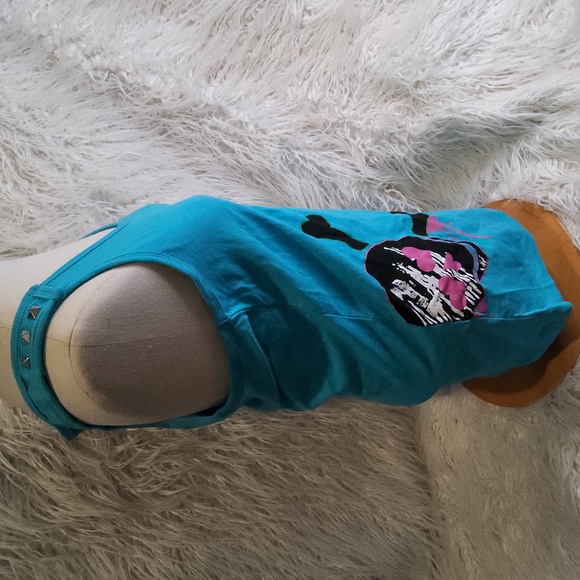 NWOT vintage torrid stud Skull tank top loungewear sleepwear 2 - Picture 2 of 4